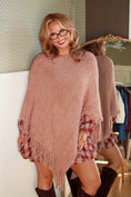 Load image into Gallery viewer, The Sutton Fringe Poncho – Camel