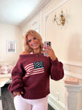 Load image into Gallery viewer, Brandy American Preppy Sweater - Merlot