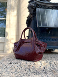 Load image into Gallery viewer, The Tribeca Woven Handbag — Burgundy