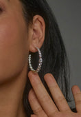 Load image into Gallery viewer, Halle CZ Large C Hoop Earrings