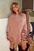 Load image into Gallery viewer, The Sutton Fringe Poncho – Camel