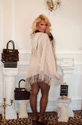 Load image into Gallery viewer, Lennon Fringe Poncho — Oatmeal