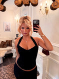 Load image into Gallery viewer, Nicolette Halter Corset — Noir