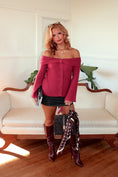 Load image into Gallery viewer, Noémie Off-Shoulder Knit – Wine