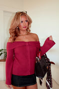 Load image into Gallery viewer, Noémie Off-Shoulder Knit – Wine