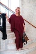 Load image into Gallery viewer, The Heirloom Drape Mohair Sweater – Bordeaux