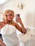 Load image into Gallery viewer, The Euro Summer Beaded Halter Top - Opal White