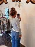 Load image into Gallery viewer, The Rue Contrast Top — Heather Grey