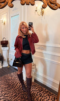 Load image into Gallery viewer, The SoHo Leather Jacket — Cabernet