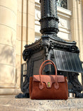 Load image into Gallery viewer, The Blair Suede Handbag — Cognac