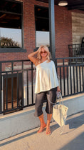 Load image into Gallery viewer, The Azure Soirée Silk Top – Parisian Pearl