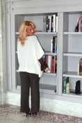 Load image into Gallery viewer, Heirloom Drape Mohair Sweater — Ivory