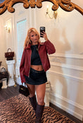 Load image into Gallery viewer, The SoHo Leather Jacket — Cabernet
