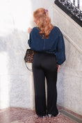 Load image into Gallery viewer, The Palais Silk Trouser – Noir