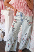Load image into Gallery viewer, Fleur Fields Embroidered Jeans