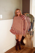 Load image into Gallery viewer, The Sutton Fringe Poncho – Camel