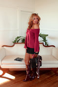 Load image into Gallery viewer, Noémie Off-Shoulder Knit – Wine