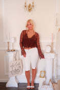 Load image into Gallery viewer, The Colette Lace Babydoll Blouse – Cocoa