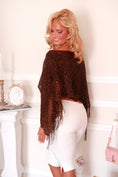 Load image into Gallery viewer, The Lustré Fringe Poncho – Cocoa