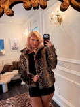 Load image into Gallery viewer, Bambi Faux Fur Jacket — Spotted Chocolate.