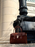 Load image into Gallery viewer, The Blair Suede Handbag — Cognac