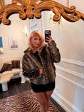 Load image into Gallery viewer, Bambi Faux Fur Jacket — Spotted Chocolate.