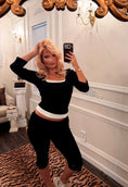 Load image into Gallery viewer, Gigi Contrast Knit Top — Black / Grey