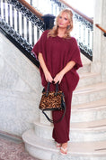 Load image into Gallery viewer, The Heirloom Drape Mohair Sweater – Bordeaux