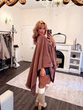 Load image into Gallery viewer, The Voilà Shawl Poncho – Café Mocha