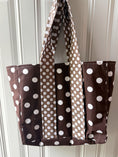 Load image into Gallery viewer, Espresso Dot Vintage Tote Set