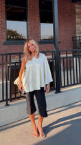 Load image into Gallery viewer, The Azure Soirée Silk Top – Parisian Pearl
