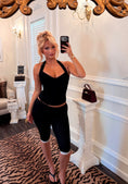 Load image into Gallery viewer, Nicolette Halter Corset — Noir