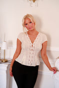 Load image into Gallery viewer, The Marais Lace Whisper Top – Crème