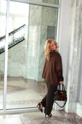 Load image into Gallery viewer, Heirloom Drape Mohair Sweater — Cocoa