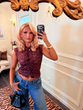 Load image into Gallery viewer, The Odette Lace Top — Plum
