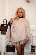 Load image into Gallery viewer, Lennon Fringe Poncho — Oatmeal