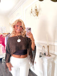 Load image into Gallery viewer, The Lustré Fringe Poncho – Cocoa