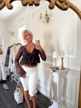 Load image into Gallery viewer, The Colette Lace Babydoll Blouse – Cocoa