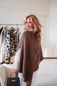 Load image into Gallery viewer, The Palais Poncho Shawl - Café Chestnut