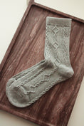 Load image into Gallery viewer, The Gilmore Cable Socks - Grey