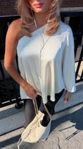 Load image into Gallery viewer, The Azure Soirée Silk Top – Parisian Pearl