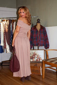 Load image into Gallery viewer, The Élodie Pleated Dress – Rosé Mocha