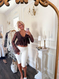 Load image into Gallery viewer, The Colette Lace Babydoll Blouse – Cocoa