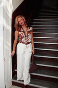 Load image into Gallery viewer, Clarette Wide Leg Trousers - Ivory Satin