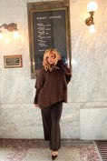 Load image into Gallery viewer, Heirloom Drape Mohair Sweater — Cocoa