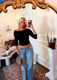 Load image into Gallery viewer, Camille Boat Neck Top — Noir