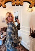 Load image into Gallery viewer, Frankie Oversized Plaid Shirt — Denim Blue