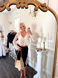 Load image into Gallery viewer, The Colette Lace Babydoll Blouse - Crème
