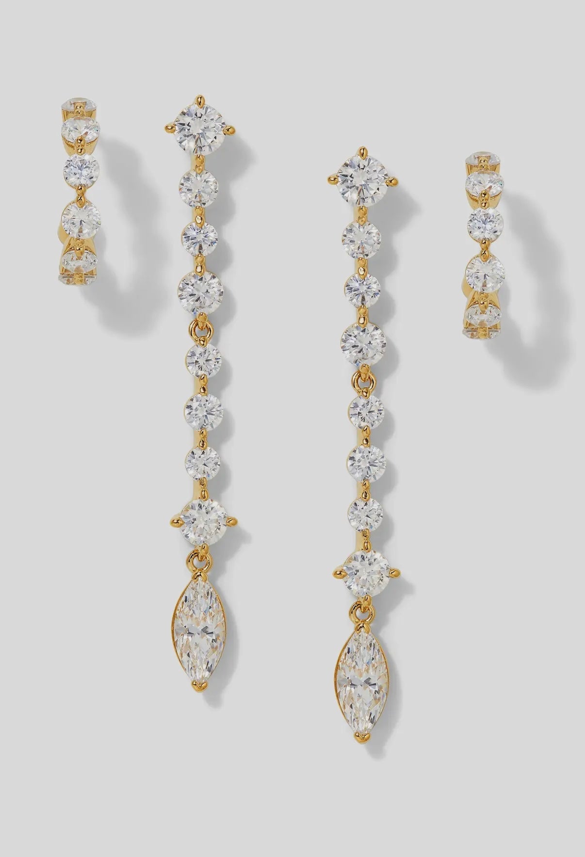 Cassi Linear & Hoop Earring Set