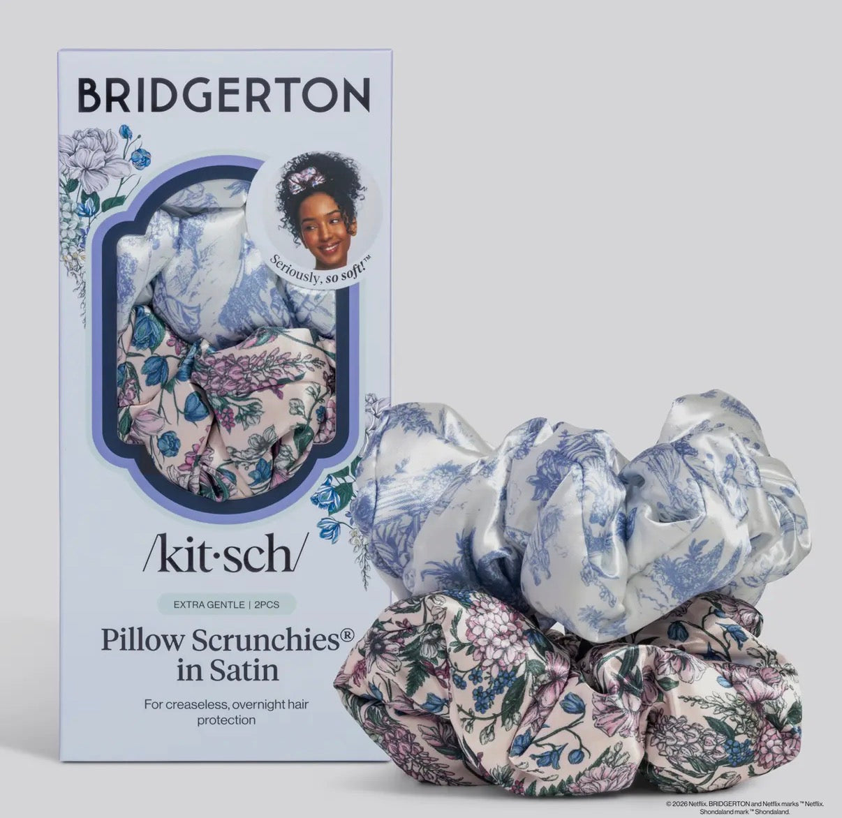 Bridgerton X Kitsch Satin Pillow Scrunchies